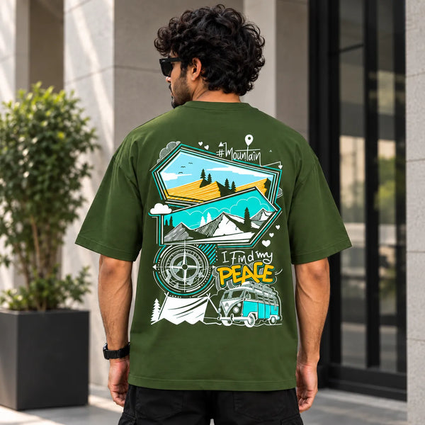 I Find My Peace Travel & Nature - Oversized T-Shirt
