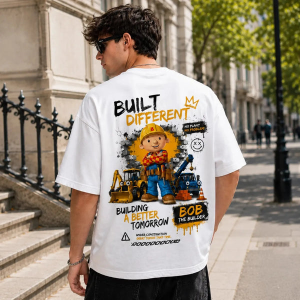 Built Different BOB White Oversized T-Shirt