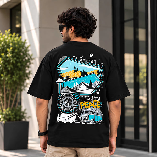 I Find My Peace Travel & Nature - Oversized T-Shirt