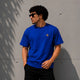 Blue Voltage Plain Oversized T-Shirt