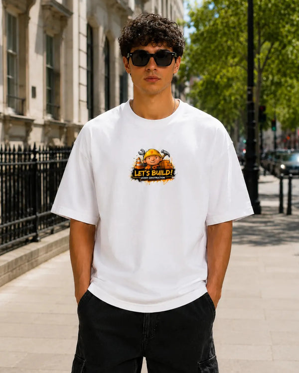 Built Different BOB White Oversized T-Shirt