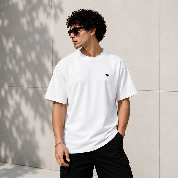 Cloud White Plain Oversized T-Shirt