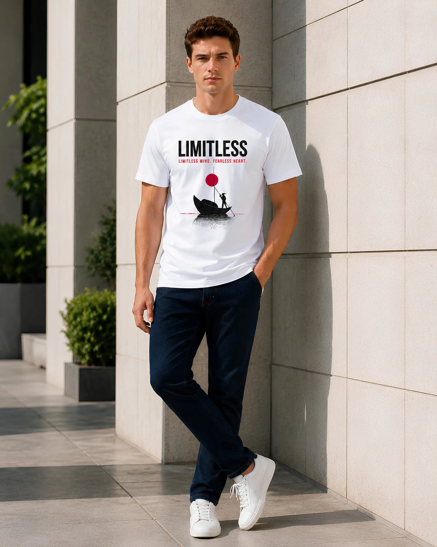 Limitless White Regular Fit T-Shirt