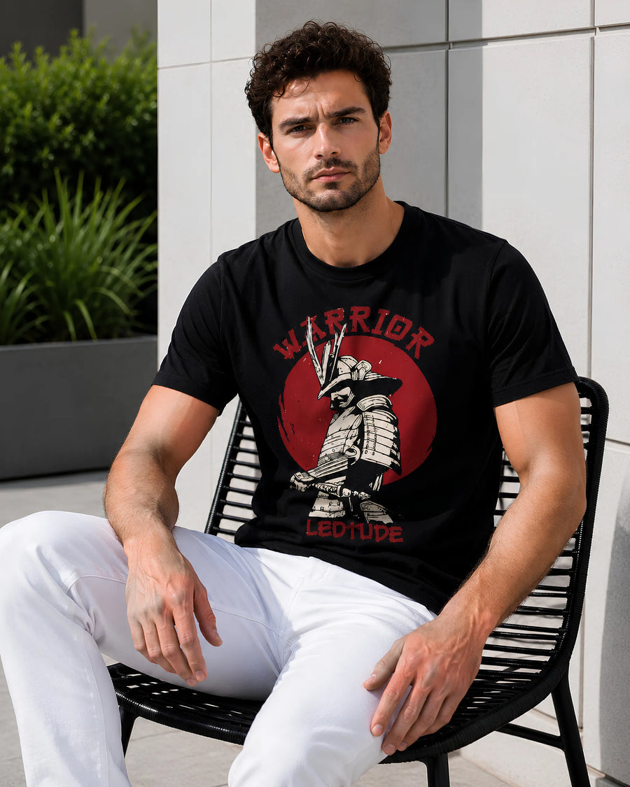 Warrior Spirit Black Regular Fit T-Shirt