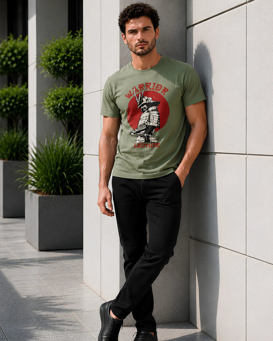 Warrior Spirit Dusty Green Regular Fit T-Shirt