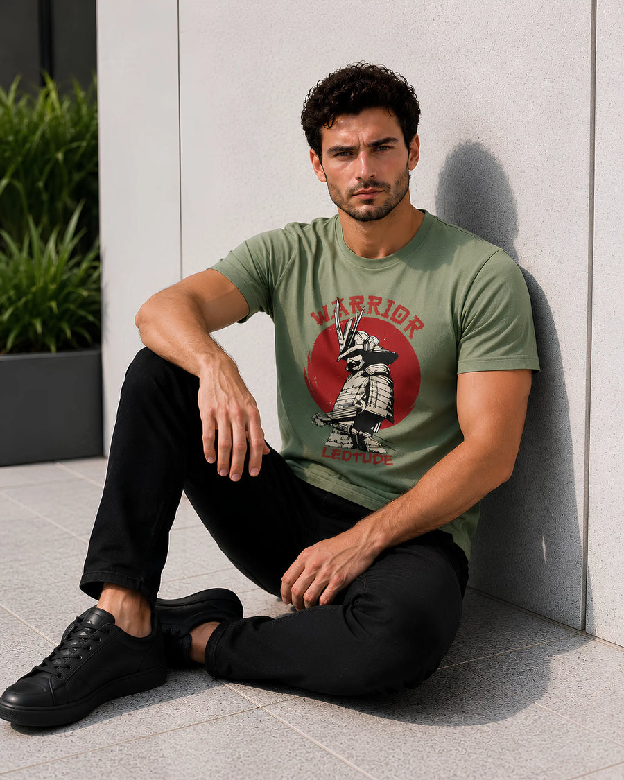 Warrior Spirit Dusty Green Regular Fit T-Shirt