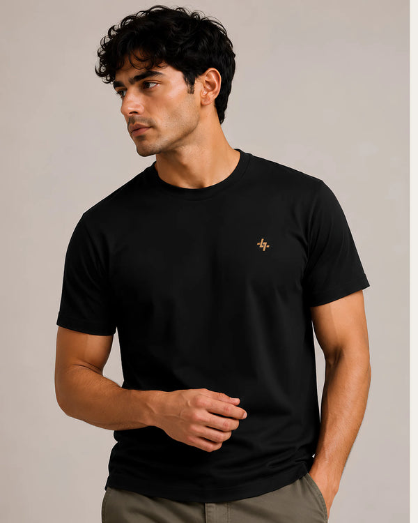 Jet Black Regular Fit T-Shirt