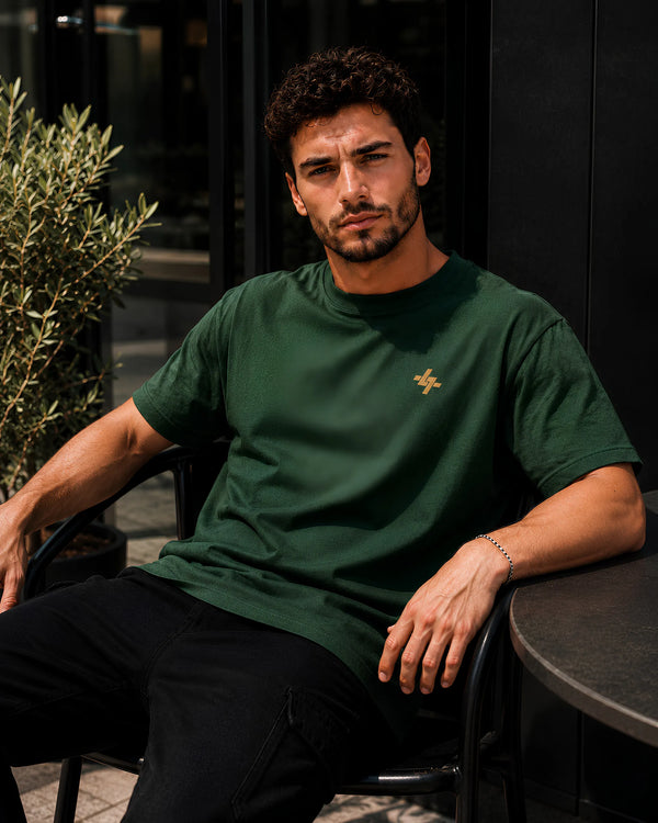 Summit Olive Green Plain Oversized T-Shirt