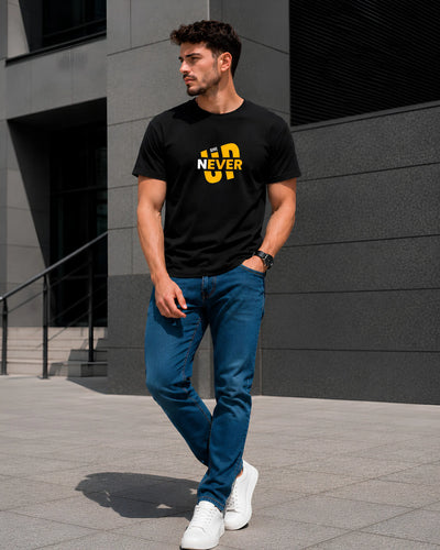 Never Give Up Regular Fit T-Shirt