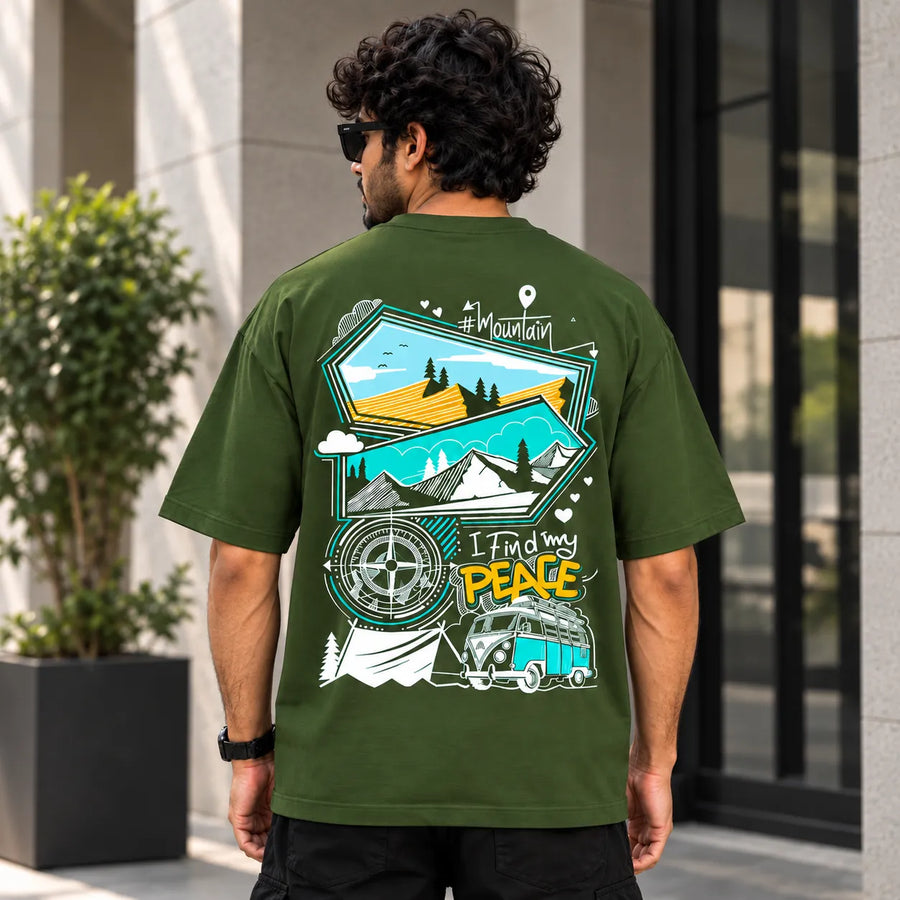I Find My Peace Travel & Nature - Oversized T-Shirt