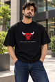 Men's Black Unleash the Beast Oversized T-Shirt