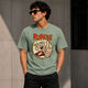 Popeye Classic Cartoon Sage Green Regular Fit T-Shirt