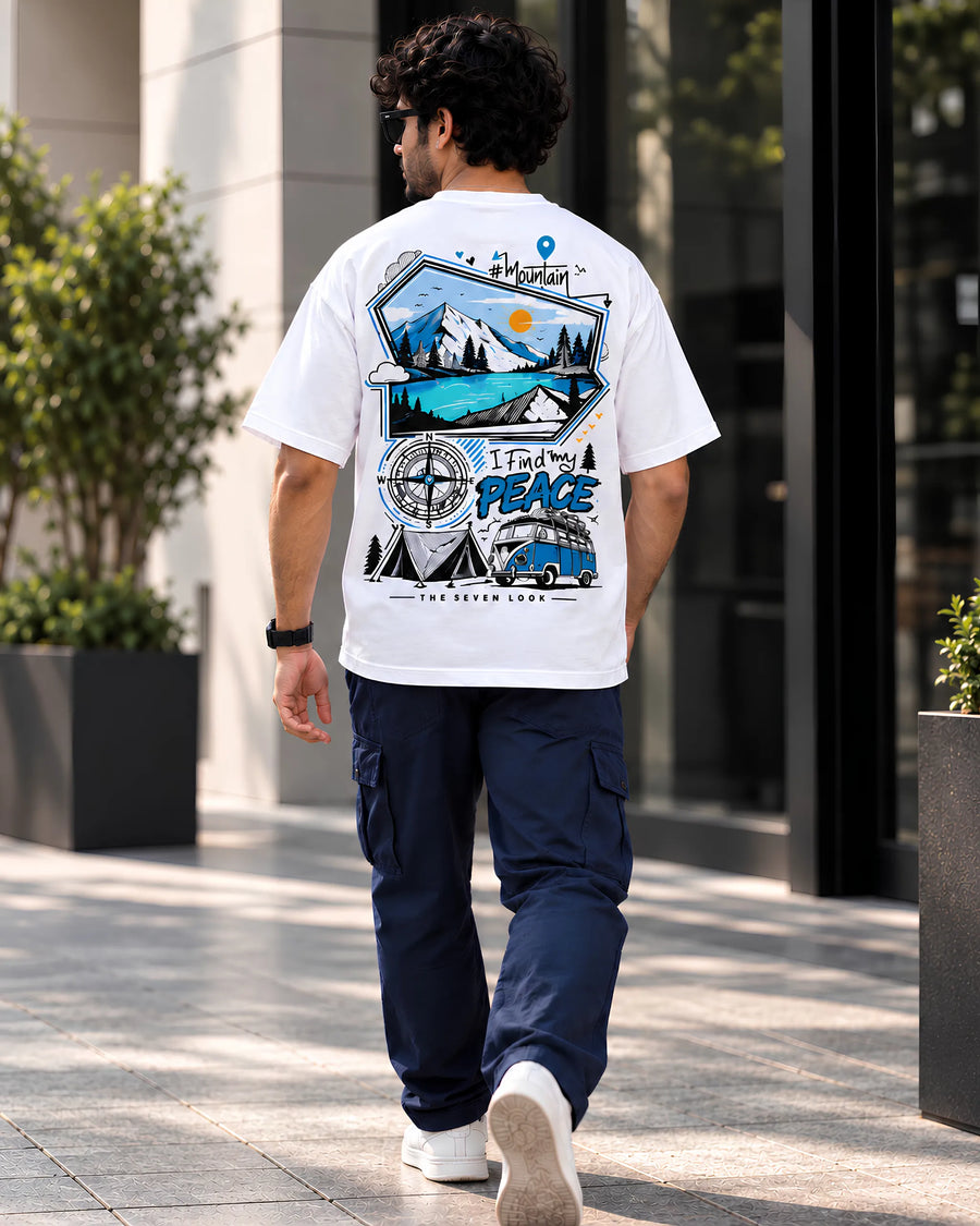 I Find My Peace Travel & Nature - Oversized T-Shirt
