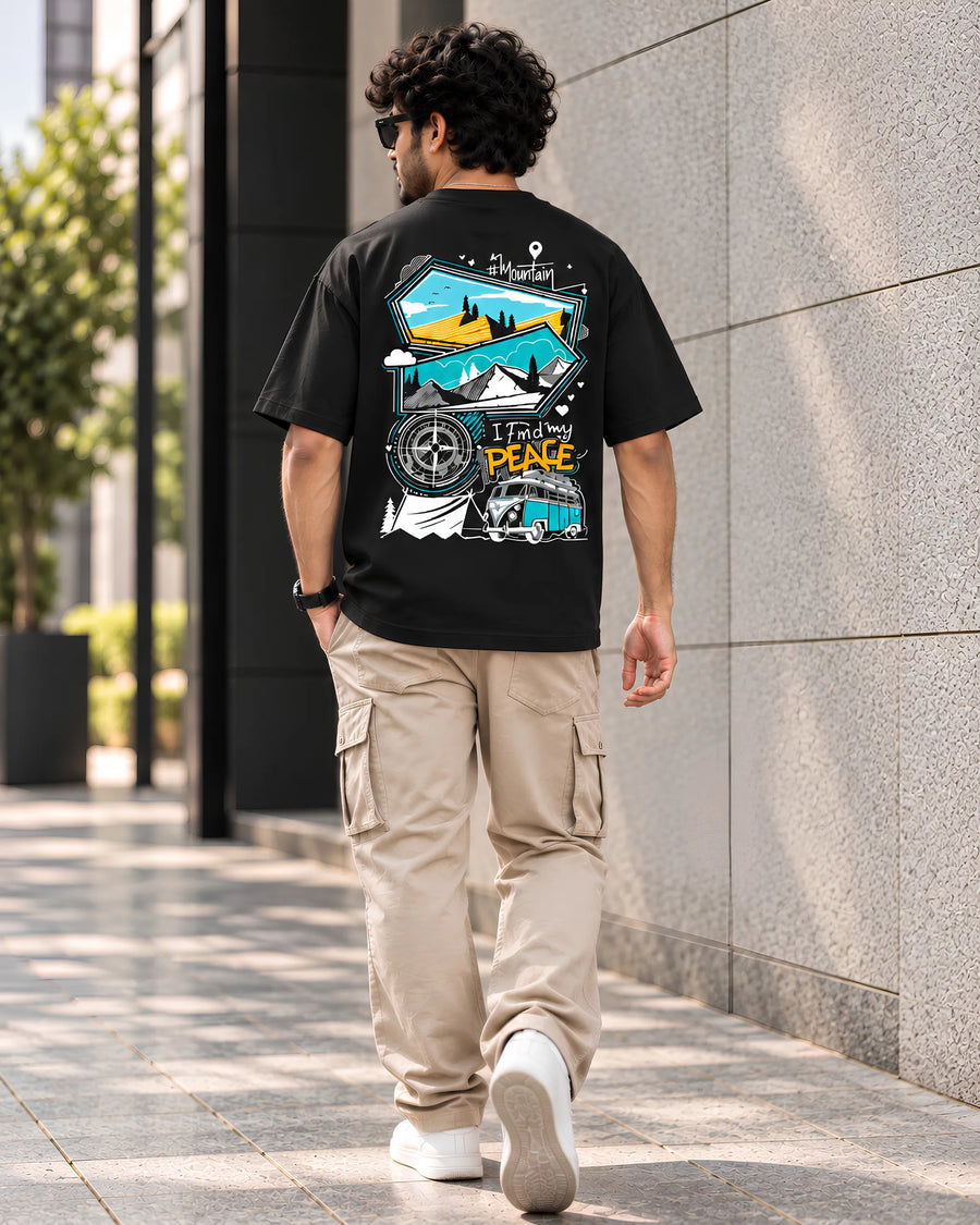 I Find My Peace Travel & Nature - Oversized T-Shirt
