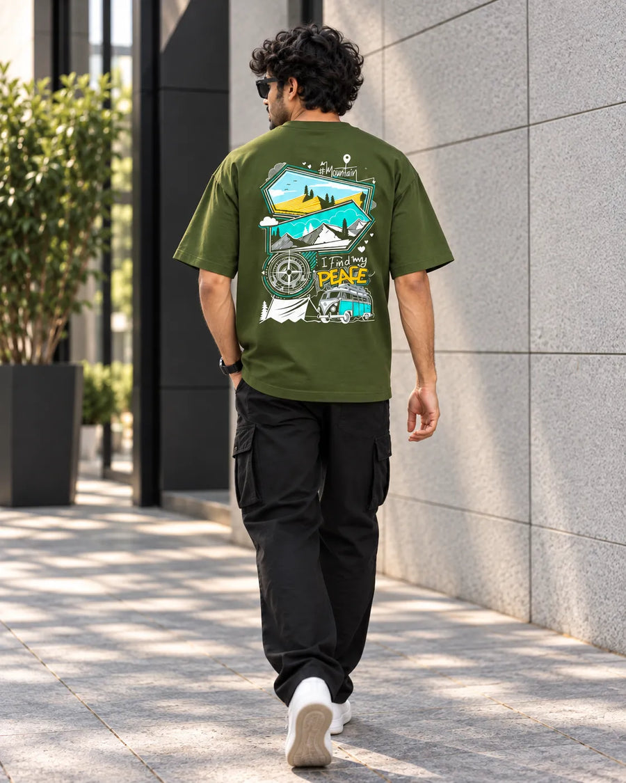 I Find My Peace Travel & Nature - Oversized T-Shirt