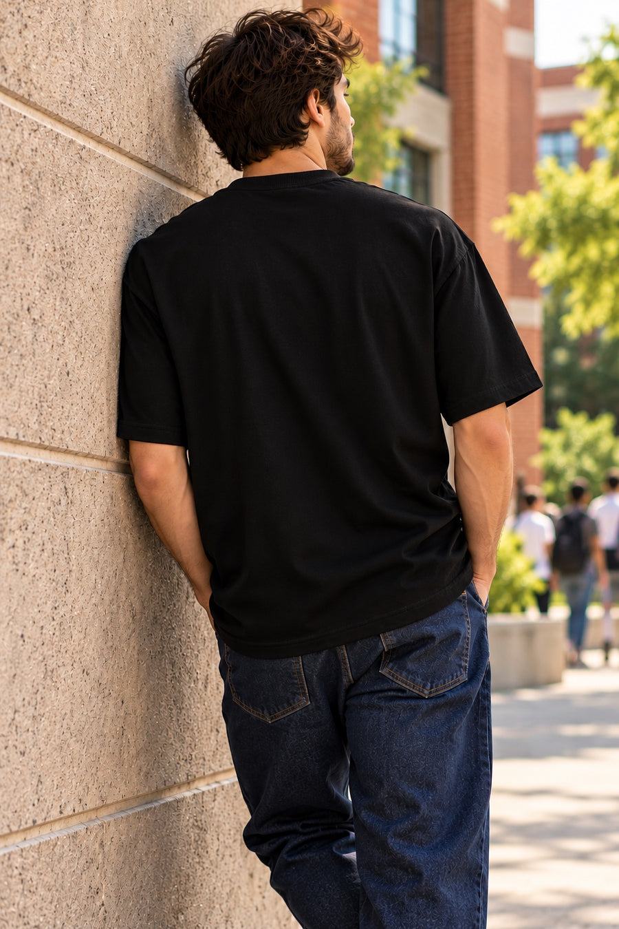 Men's Black Unleash the Beast Oversized T-Shirt