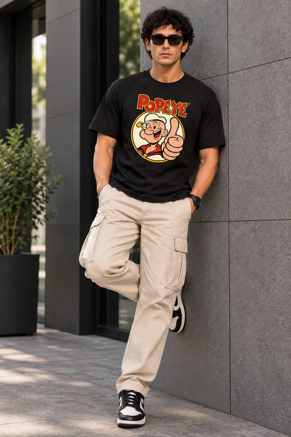 Popeye Classic Cartoon Regular Fit T-Shirt