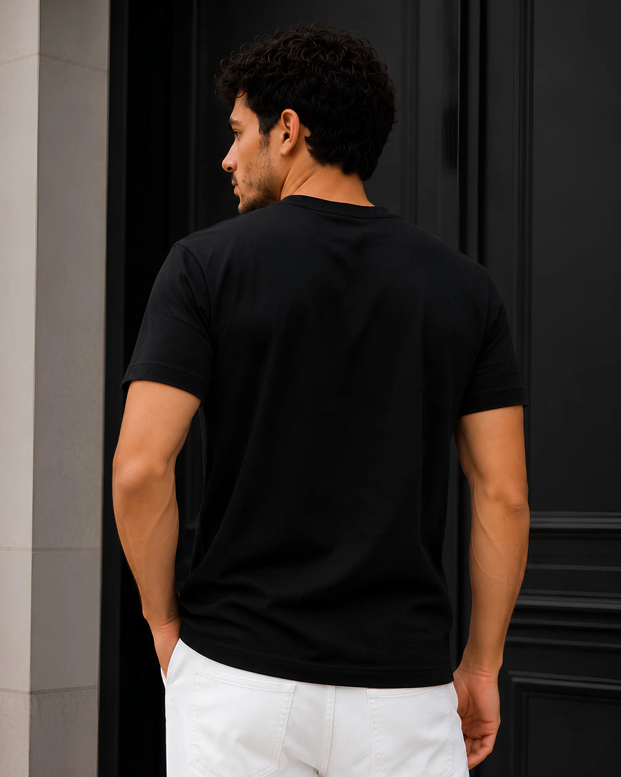 Good Ways Black Regular Fit T-Shirt