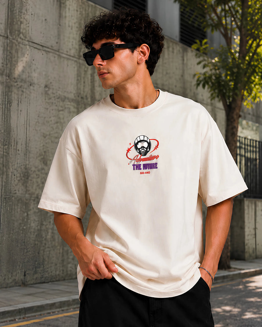 Adventure The Future Off White Oversized T-Shirt