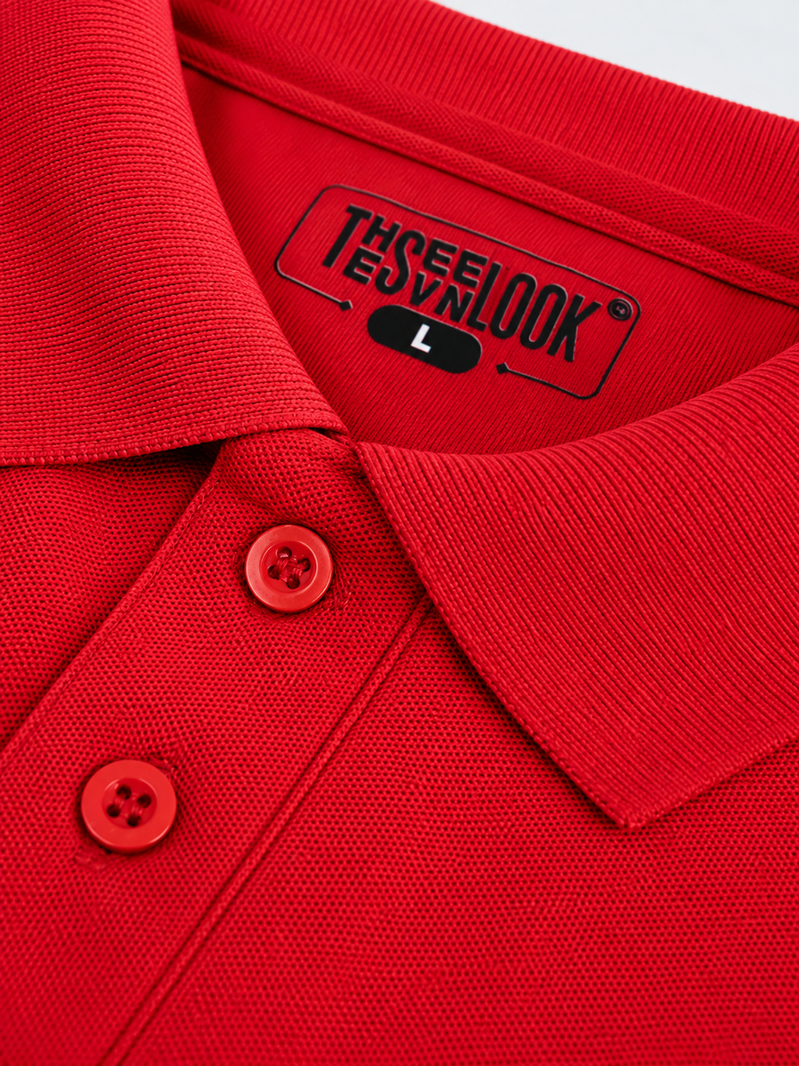 Men's Regular Fit Red Polo T-Shirt
