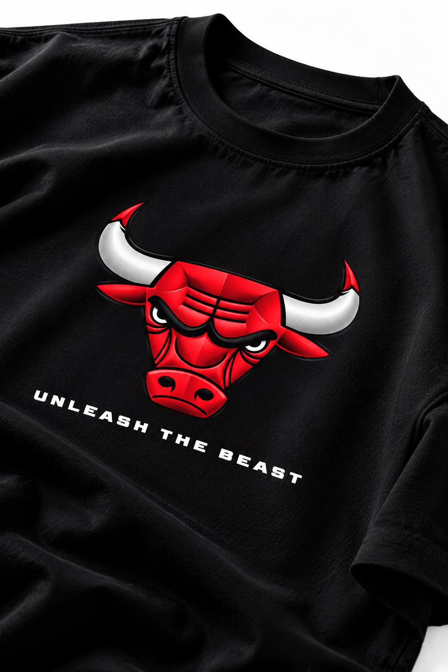 Men's Black Unleash the Beast Oversized T-Shirt