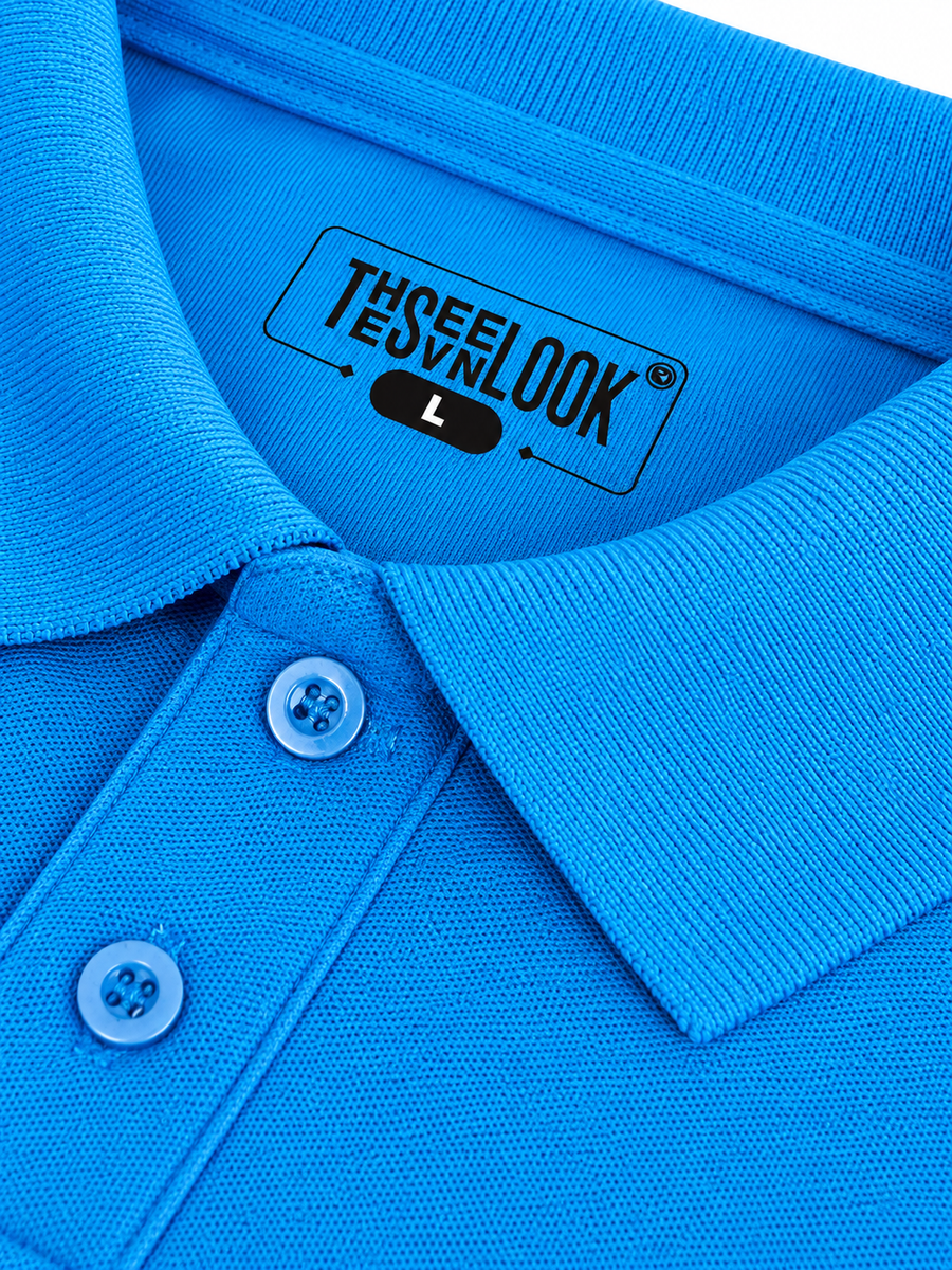 Men's Regular Fit Blue Polo T-Shirt