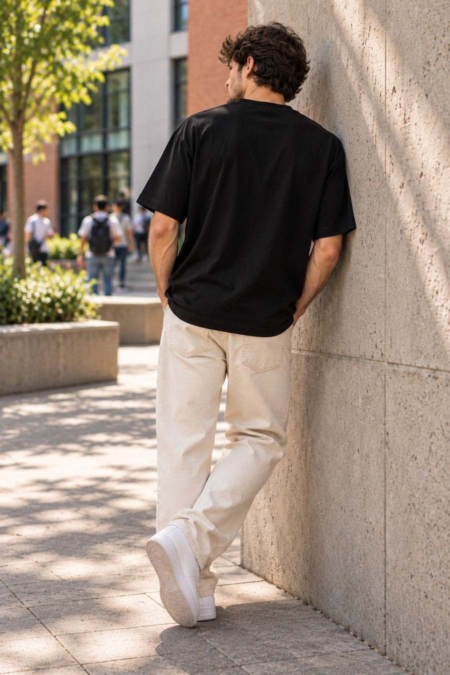 Men's Black Space Walk Graphic T-Shirt