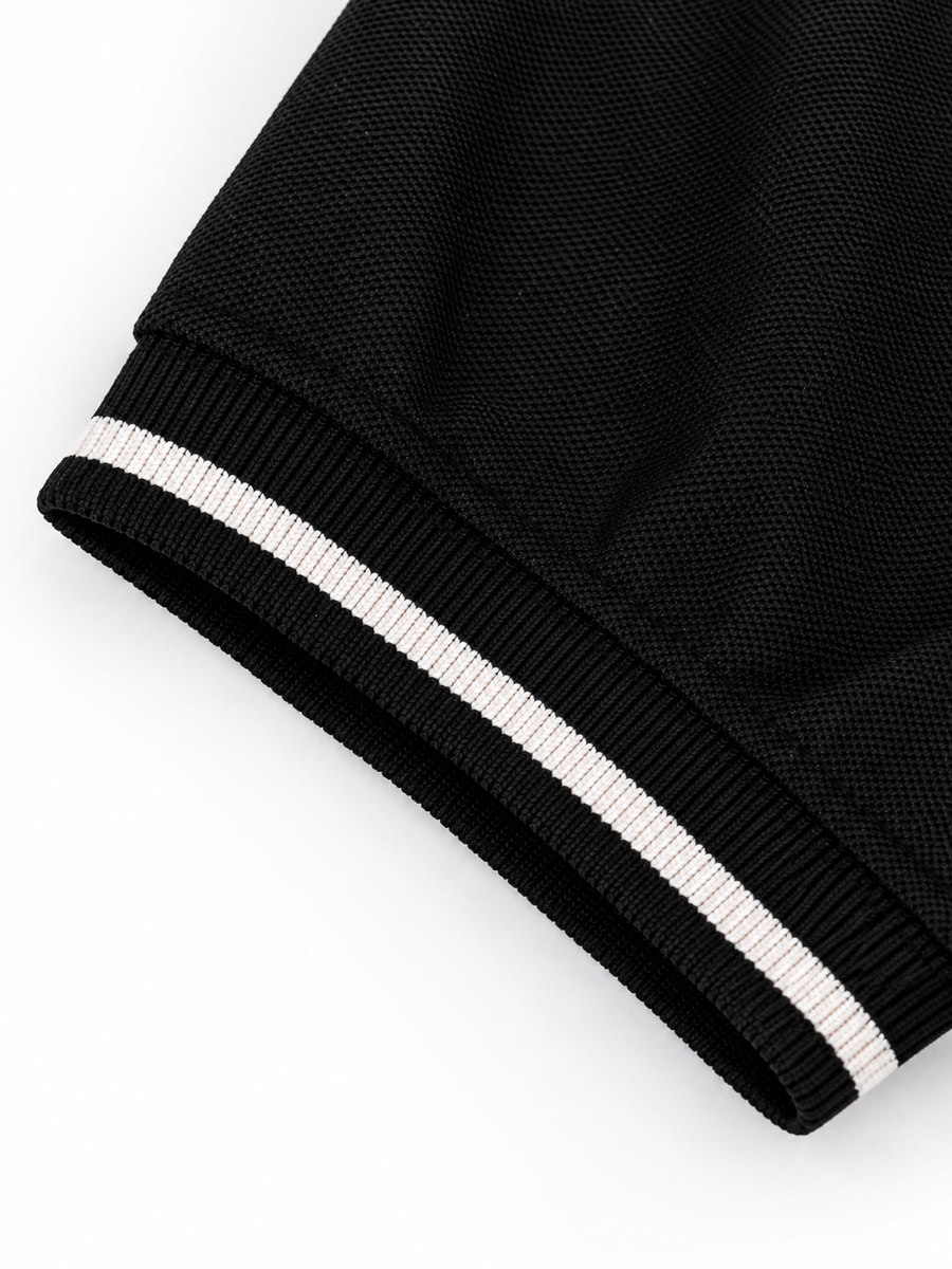 Men's Regular Fit Black Polo T-Shirt