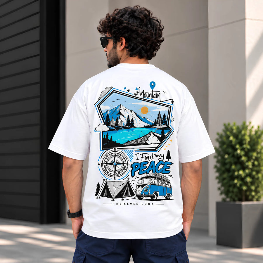 I Find My Peace Travel & Nature - Oversized T-Shirt