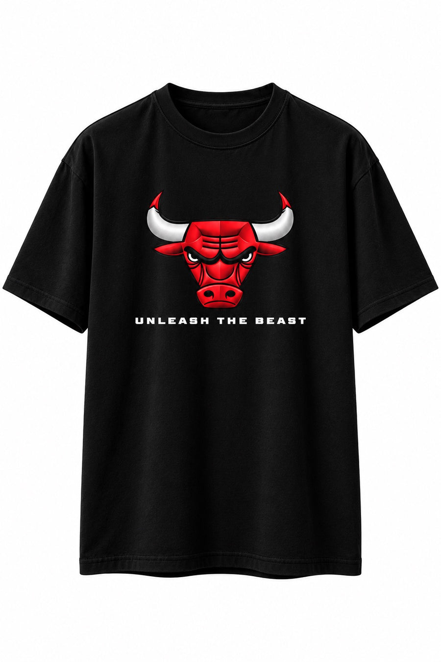 Men's Black Unleash the Beast Oversized T-Shirt