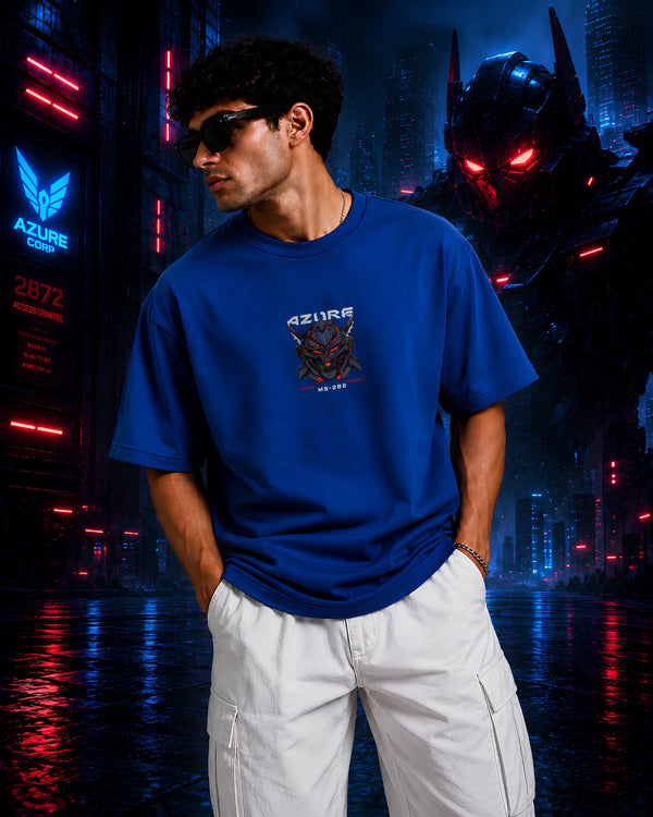 Azure Protocol Royal Blue Oversized T-Shirt