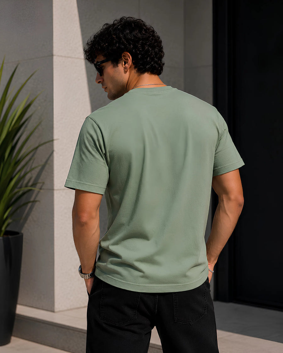 Chill Master Koala Sage Green Regular Fit T-Shirt