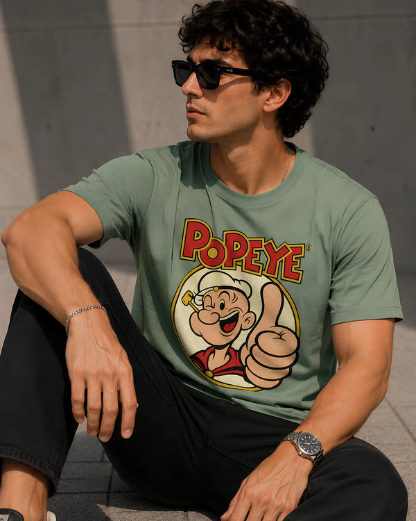 Popeye Classic Cartoon Regular Fit T-Shirt