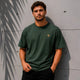 Summit Olive Green Plain Oversized T-Shirt