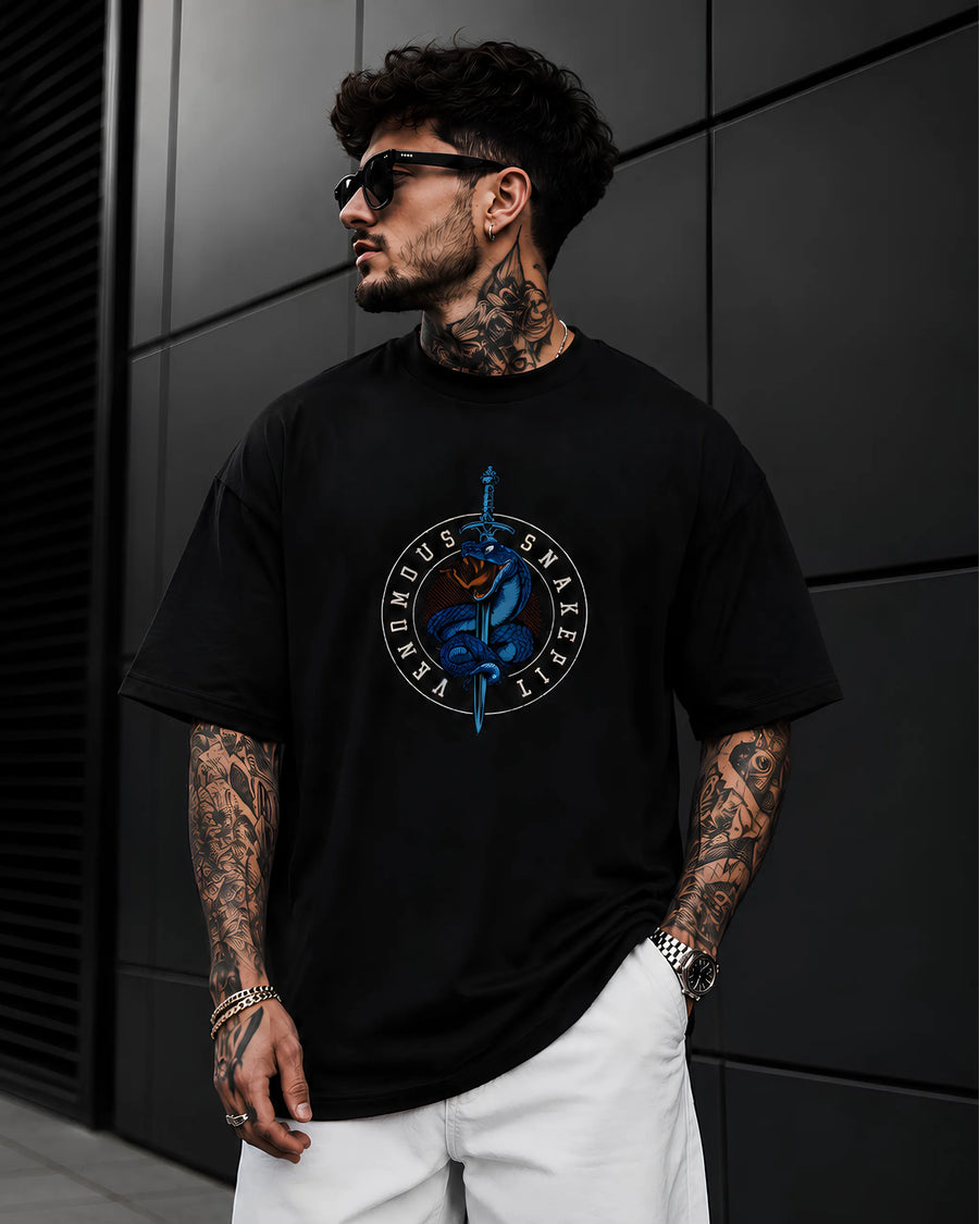 Venom Vipers Black Oversized T-Shirt