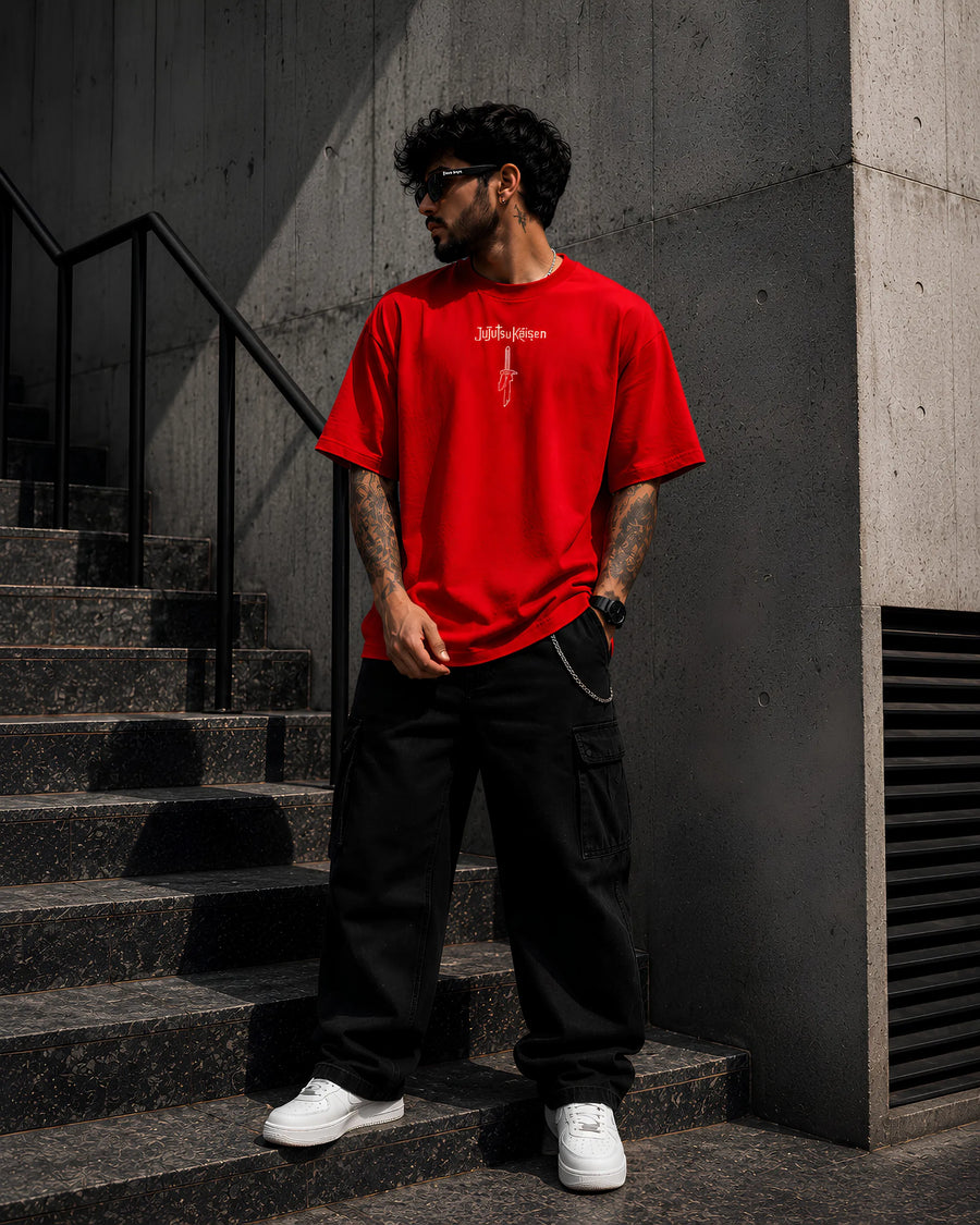 Jujutsu Legacy Red Oversized T-Shirt