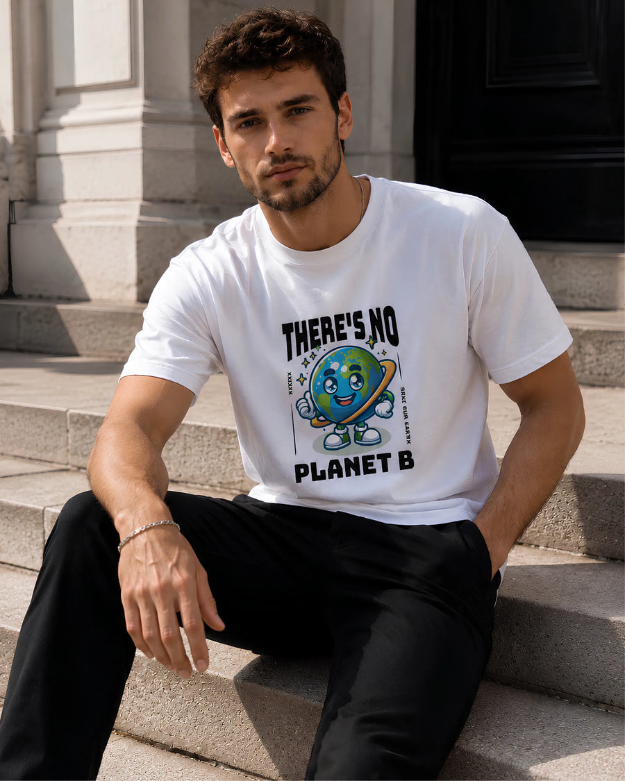 No Planet B White Regular Fit T-Shirt