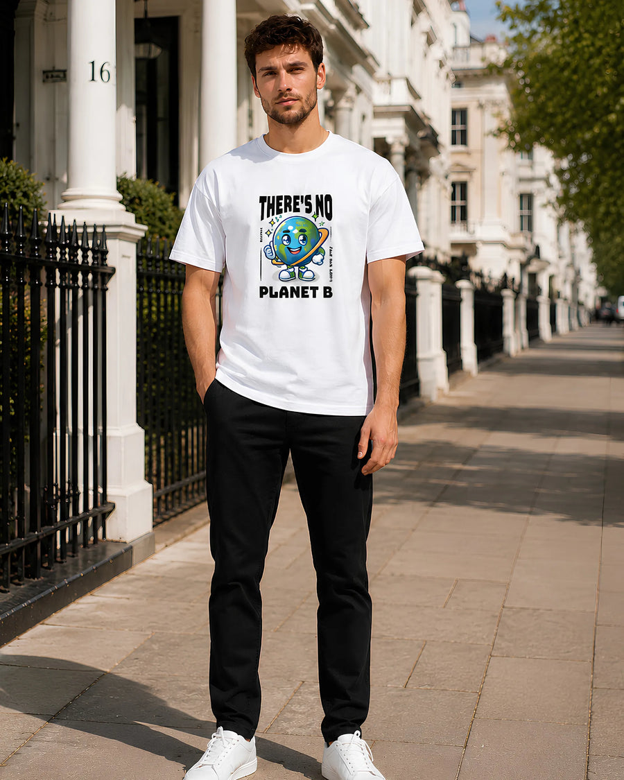 No Planet B White Regular Fit T-Shirt