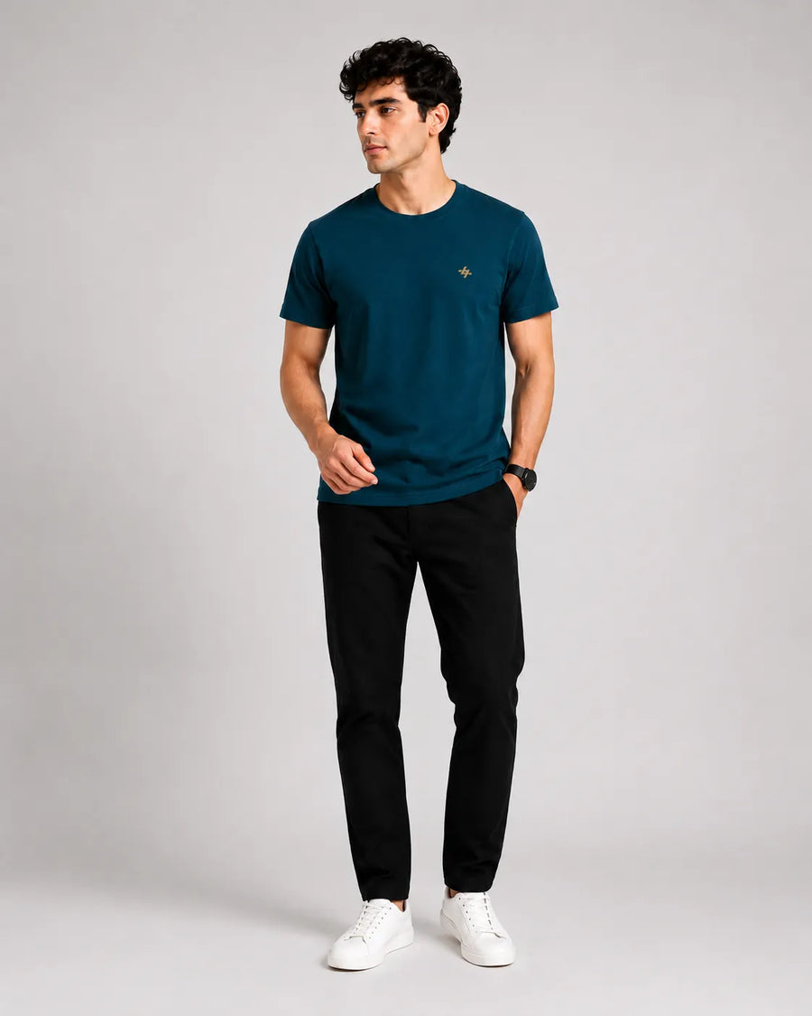 Petrol Blue Regular Fit T-Shirt
