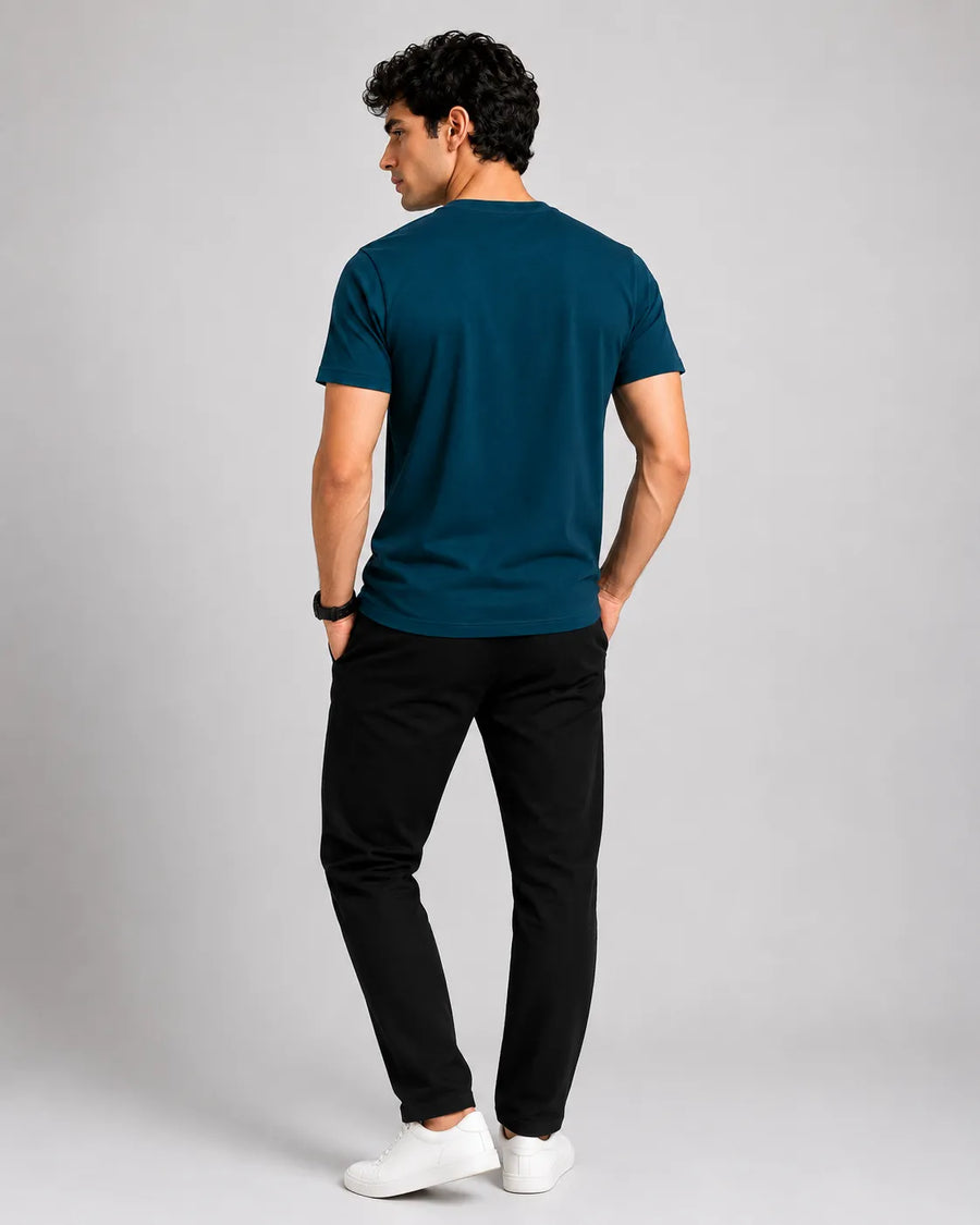 Petrol Blue Regular Fit T-Shirt