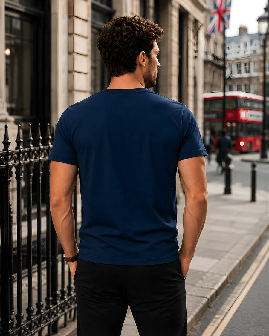 Ride The Wind Petrol Blue Regular Fit T-Shirt