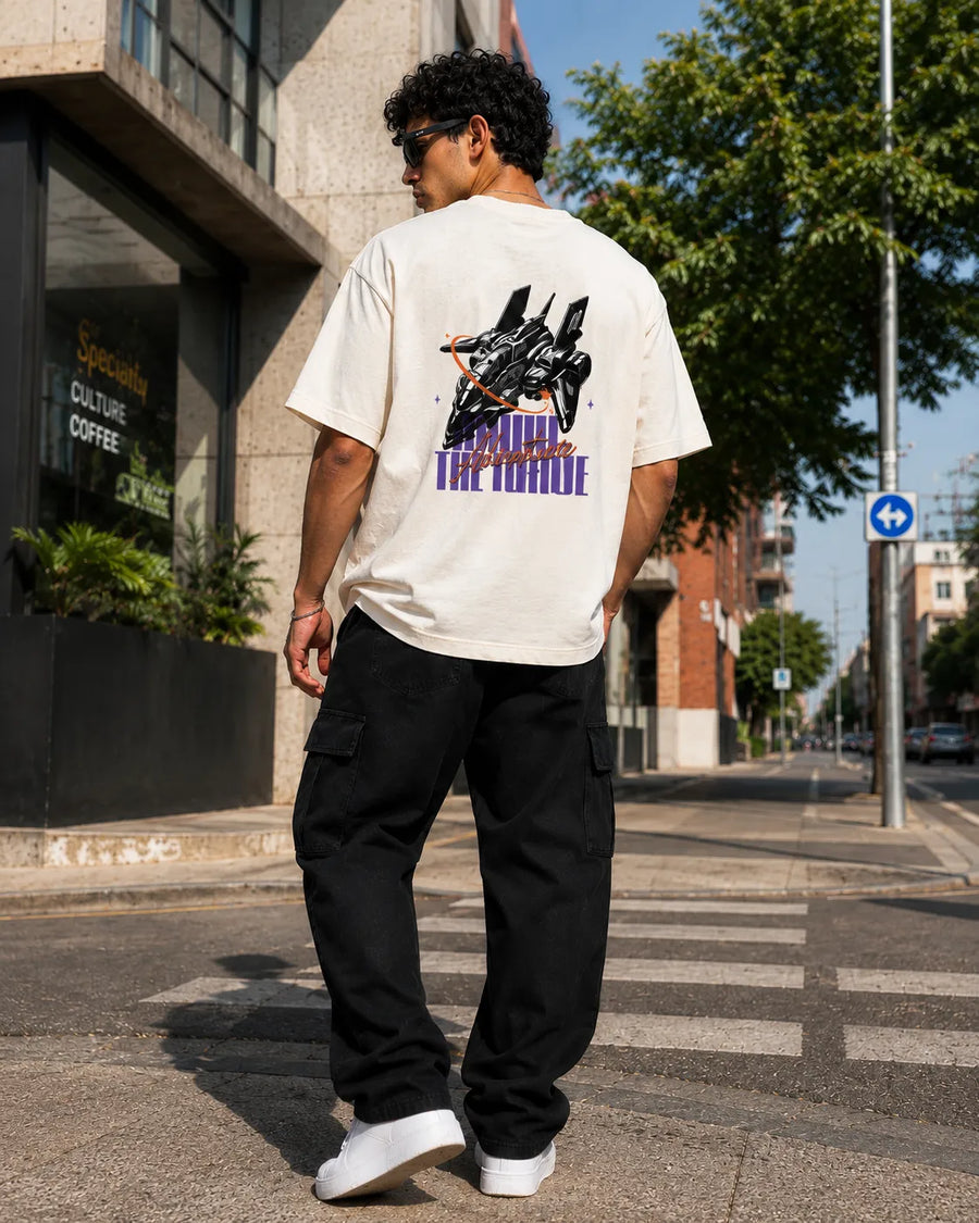Adventure The Future Off White Oversized T-Shirt
