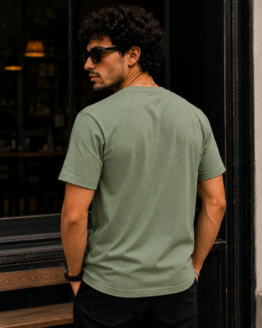 Hawaii Is Calling Dusty Green Regular Fit T-Shirt
