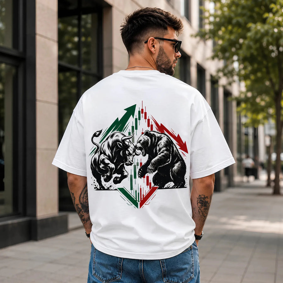 Bull vs Bear Trader’s Club Oversized T-Shirt