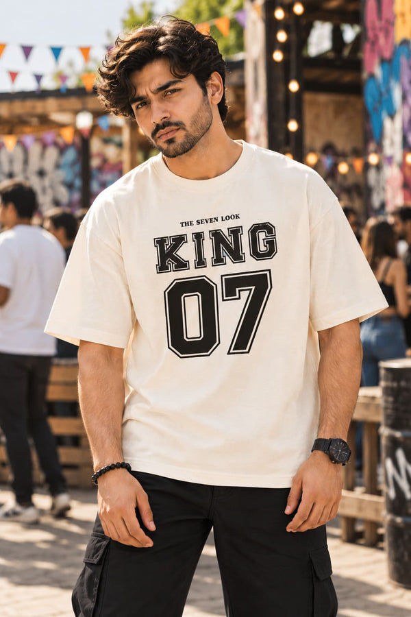 Men's Off-White Oversized King 07 Graphic T-Shirt