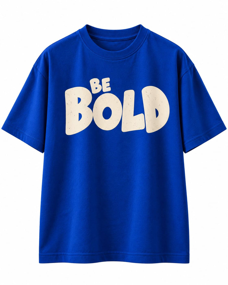 Men's Blue Oversized Be Bold T-Shirt